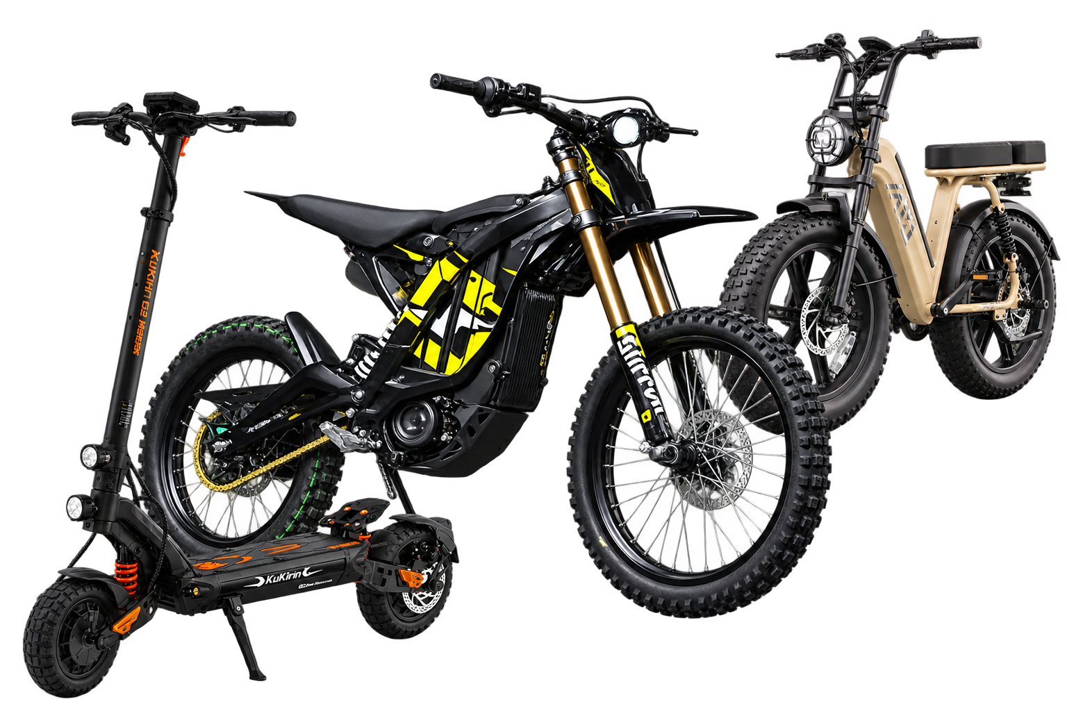 eRides Elektromotorrad, eTrottinett und eBike