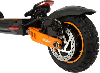 KuKirin G2 Max – Hinterrad, Scheibenbremse und Federung