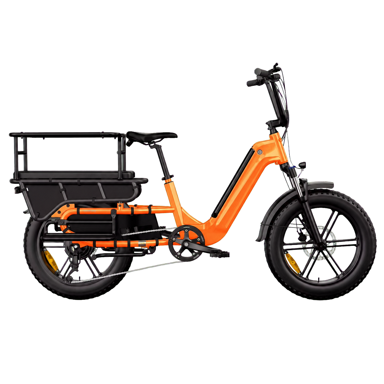 eRides Hove CargoBike orange Seitenansicht rechts