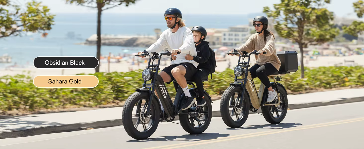 eRides Y7 in Obsidian Black und Sahara Gold